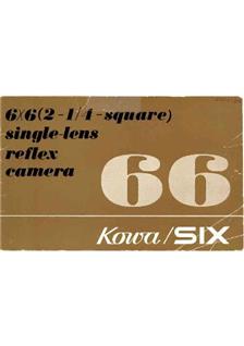Kowa Six manual. Camera Instructions.